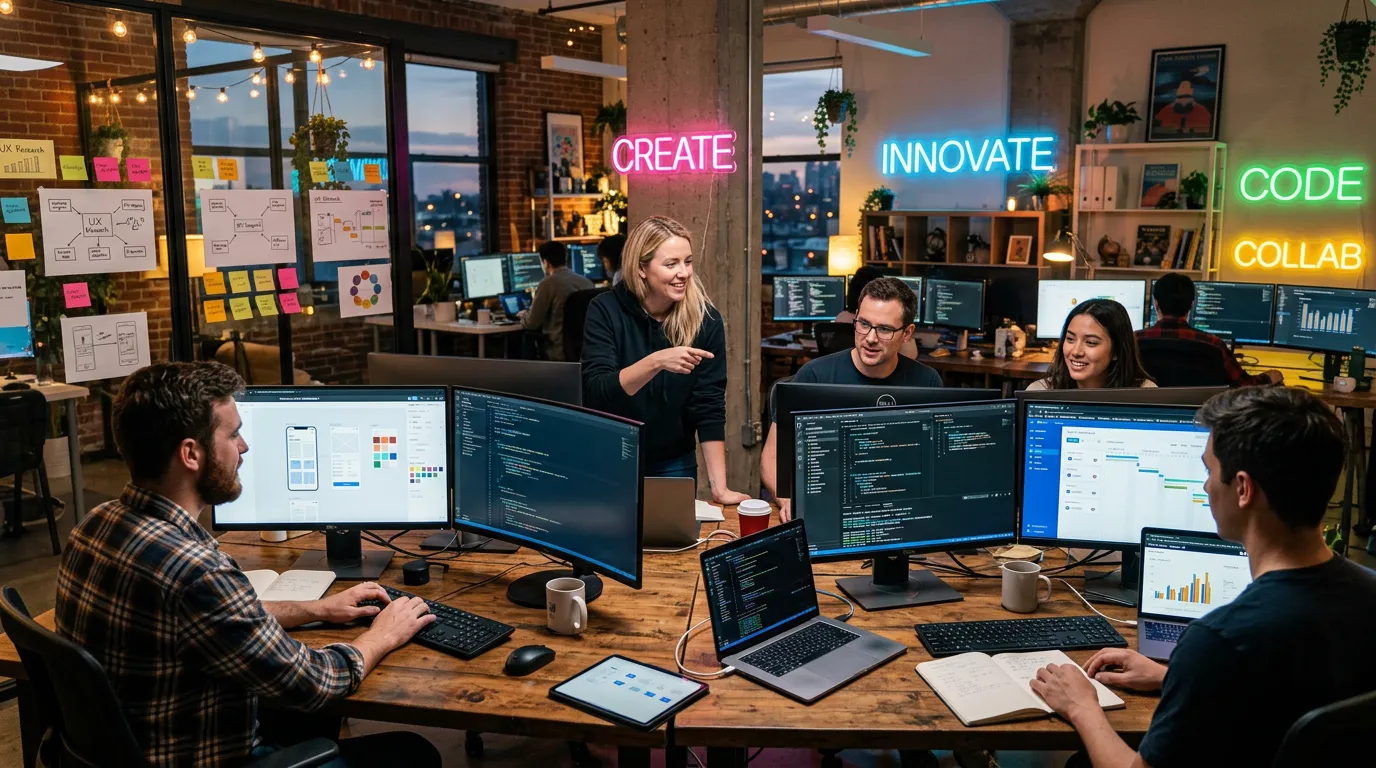 Команда Pixel Lab за работой