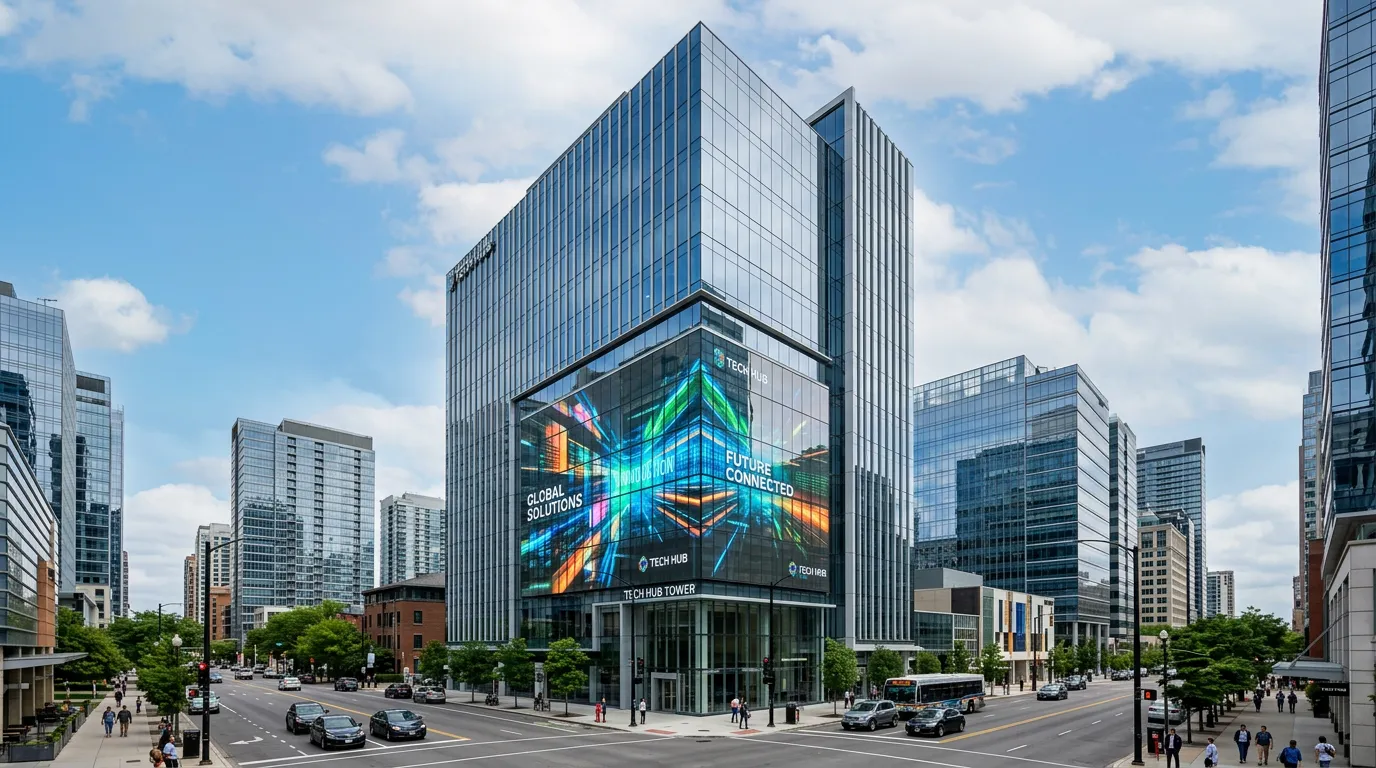 Медиафасад на здании