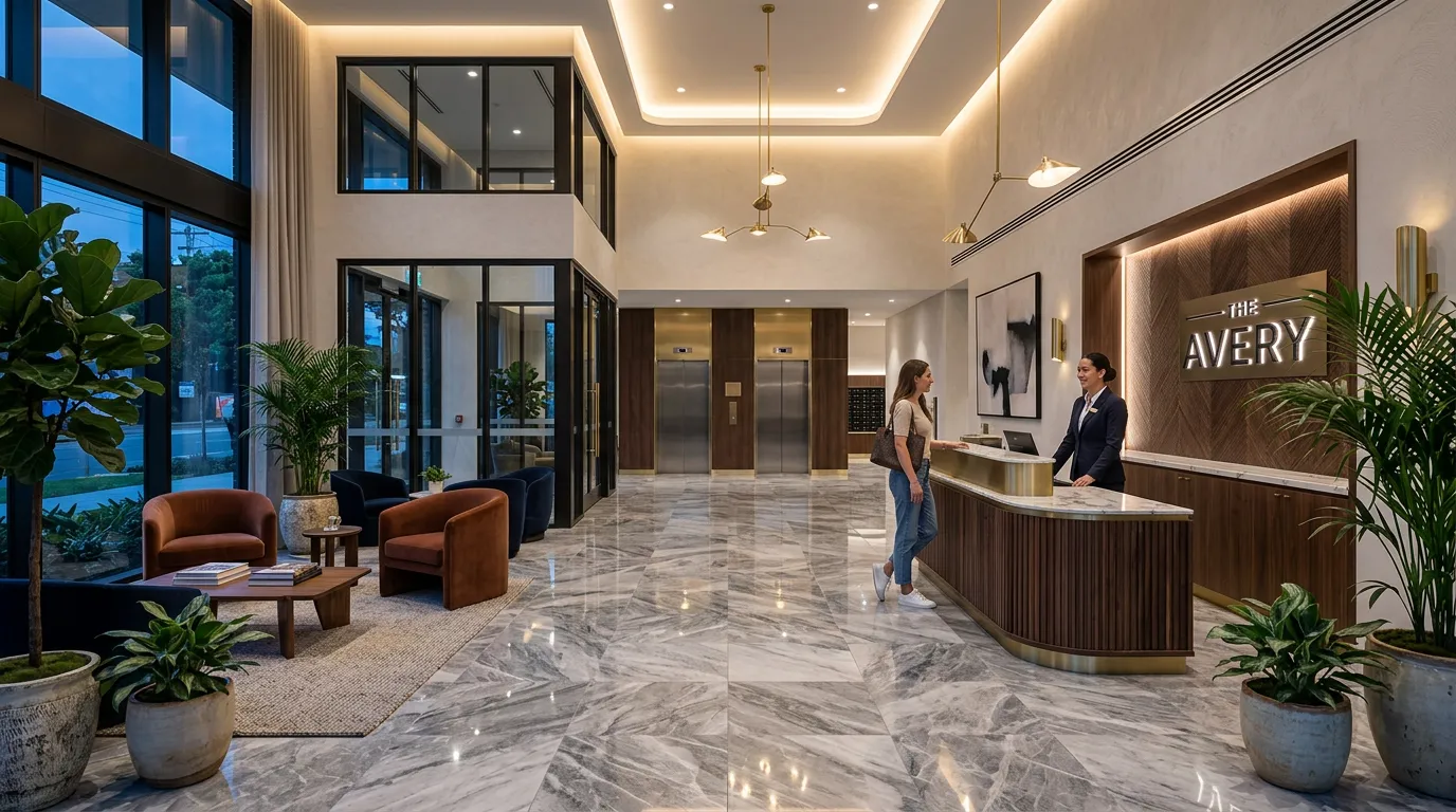 Лобби с консьержем в ЖК История